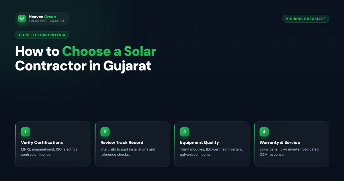 How to Choose a Solar Contractor in Gujarat: Complete 2026 Guide