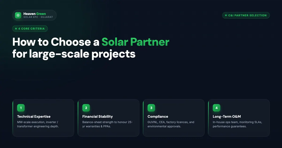 How to Choose a Solar Partner for Large-Scale Projects