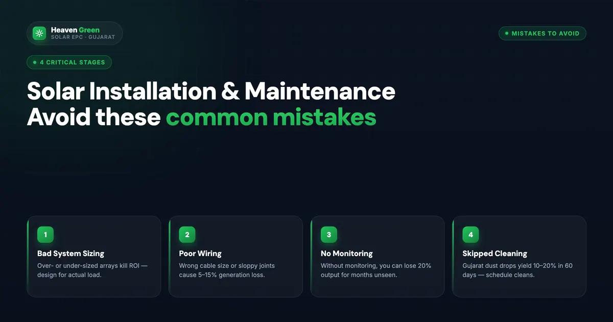 Solar System Installation and Maintenance: Avoid Common Mistakes